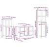 vidaXL Badrumsmöbelset 3 pcs Rökt Ek och Svart Konstruerat trä
