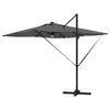 vidaXL Roma Parasol med LED -remsljus Antracit 286 x 285 x 270 cm