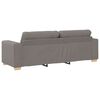 vidaXL Soffa 3 pcs Taupe Linnenblandad tyg