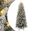 vidaXL Plastgran med 300 LEDs och sn&ouml; 210 cm
