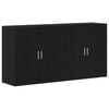 vidaXL Sideboard 2 st Svart Ek 79 x 38 x 80 cm Konstruerat tr&auml;