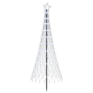 vidaXL LED Julgran 180 cm 230 LED-lampor Kallvit J&auml;rn Svart