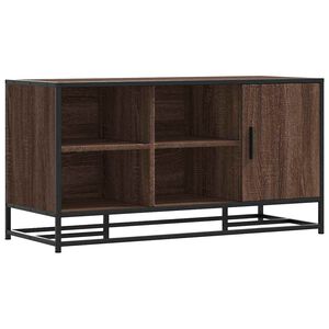 vidaXL Skob&auml;nk brun ek 100x40x53,5 cm konstruerat tr&auml; och metall