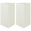 vidaXL Odlingsl&aring;dor 2 st vit triangul&auml;r 50x43x75 cm st&aring;l