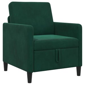 vidaXL Soffa med f&ouml;rvaring M&ouml;rkgr&ouml;n 72 x 78 x 87 cm Polyester