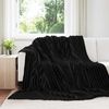 vidaXL Kastfilt Svart 240 x 220 cm Fleece