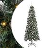 vidaXL Konstgjord julgran Gr&ouml;n 210 cm PVC, plast och st&aring;l
