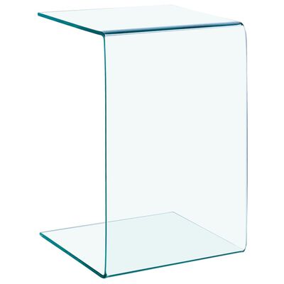 vidaXL Sidobord 40x40x60 cm härdat glas