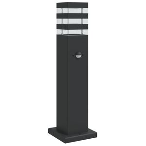 vidaXL Utomhusgolvlampa med sensor svart 50 cm aluminium