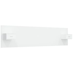 vidaXL S&auml;nggavel med l&aring;dor vit konstruerat tr&auml;