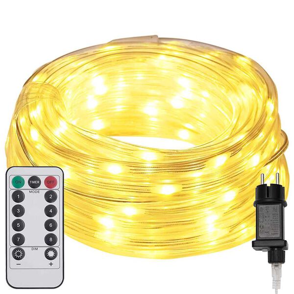vidaXL Ljuslina med 240 LED-lampor Varmvit 10 m PVC