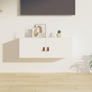 vidaXL V&auml;ggsk&aring;p vit 80x30x30 cm massiv furu