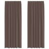 vidaXL Voile gardiner med fliktopp 2 st brun