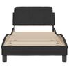 vidaXL Bed Frame with Headboard "Dover" Black 80x200 cm Velvet
