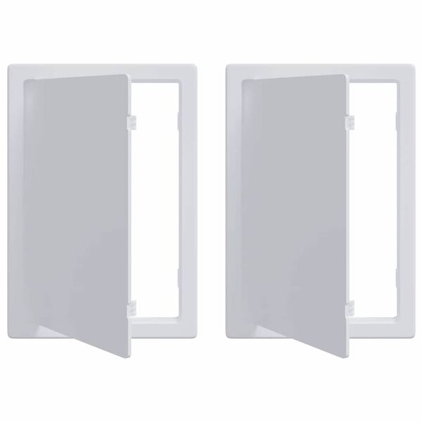 vidaXL &Aring;tkomstpaneler 2 pcs Vit 15 x 23 cm ABS Plast