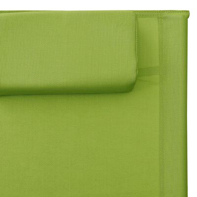 vidaXL Solsängar textilen 2 st grön och grå