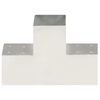 vidaXL Stolpbeslag T-form galvaniserad metall 101x101 mm