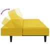 vidaXL Soffgrupp 2 delar gul sammet