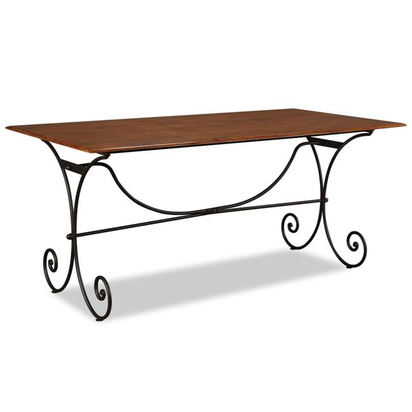 vidaXL Matbord massivt tr&auml; med honungsfinish 180x90x76 cm