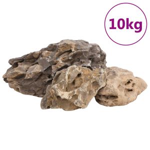 vidaXL Drakstenar 10 kg gr&aring; 10-40 cm