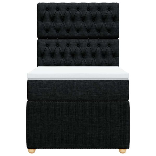 vidaXL Rams&auml;ng med madrass svart 90x190 cm tyg