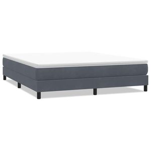 vidaXL Res&aring;rs&auml;ng utan madrass m&ouml;rkgr&aring; 180x210 cm sammet