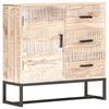vidaXL Sk&auml;nk vit 73x30x75 cm massivt akaciatr&auml;