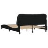 vidaXL Bed Frame without Mattress "Hvar" Black 160x200 cm Fabric