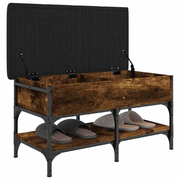 vidaXL Skob&auml;nk r&ouml;kf&auml;rgad ek 82x42x45 cm konstruerat tr&auml;