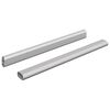 vidaXL Kl&auml;dst&aring;ng 2 pcs Silver 764 x 15 x 29 mm Aluminiumlegering