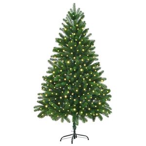 vidaXL Julgran med 300 LED-lampor med stativ Gr&ouml;n 180 cm PE