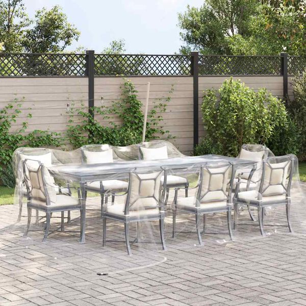 vidaXL Klar presenning med &ouml;ljetter 5x5 m PVC