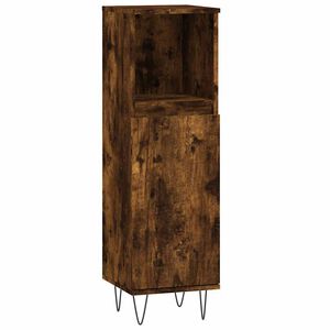 vidaXL Badrumssk&aring;p r&ouml;kf&auml;rgad ek 30x30x100 cm konstruerat tr&auml;
