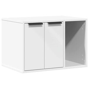 vidaXL Sk&aring;p f&ouml;r kattl&aring;da vit 60x40x40 cm konstruerat tr&auml;
