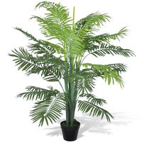 vidaXL Konstväxt Palmträd med kruka 130 cm