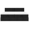 vidaXL Ottoman sängram med madrasser svart 180x200 cm tyg