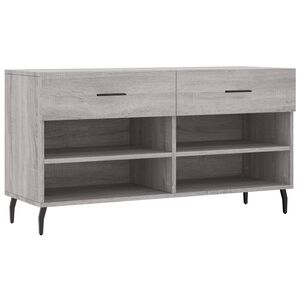 vidaXL Skob&auml;nk gr&aring; sonoma 102x35x55 cm konstruerat tr&auml;