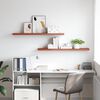 vidaXL V&auml;gg hylla 2 pcs R&ouml;d 120 x 23,5 x 4 cm Konstruerat tr&auml;