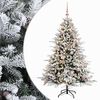 vidaXL Konstgjord julgran med julkulor 120 cm 150 LED-lampor Varmvit