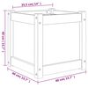 vidaXL Odlingslådor vit 40x40x40 cm massiv furu