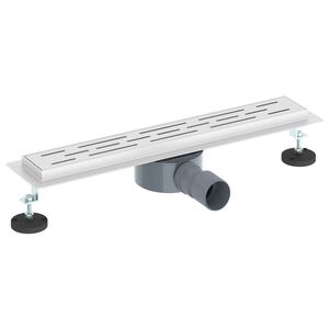 vidaXL Duschavlopp med glaslock och 360&deg; Sifon Silver 50 cm