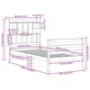 vidaXL Säng med bokhylla utan madrass 90x200cm massiv furu
