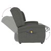 vidaXL Massagefåtölj 2-sits ljusgrå tyg