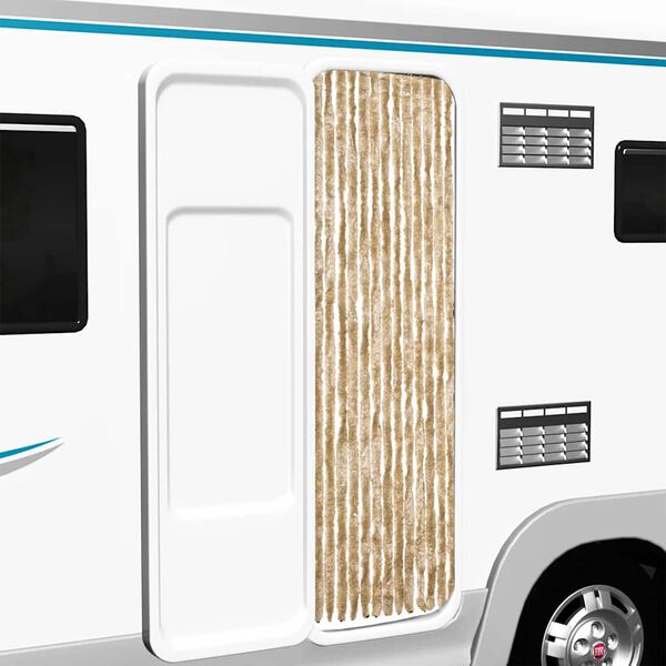 vidaXL Insektsdraperi beige 56x200 cm chenille