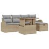 vidaXL Tr&auml;dg&aring;rdsoffset 6 st Beige konstrotting