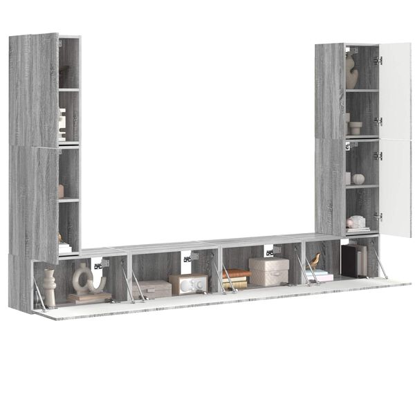 vidaXL 4 pcs Gr&aring; Sonoma