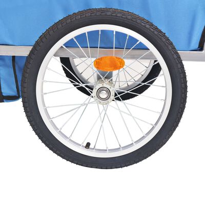 vidaXL Cykelvagn grå och blå 30 kg