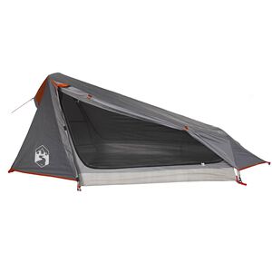 vidaXL Campingt&auml;lt tunnel 1 person gr&aring; och orange vattent&auml;tt