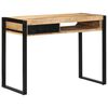 vidaXL Skrivbord 100x50x75 cm massivt grovt tr&auml; mango