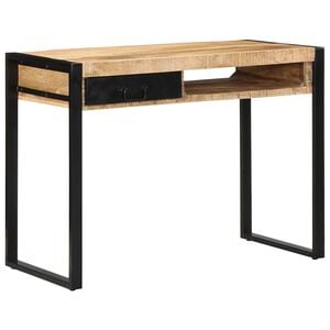 vidaXL Skrivbord 100x50x75 cm massivt grovt tr&auml; mango